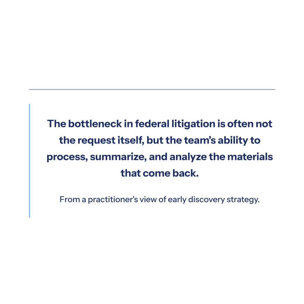 Strategic Considerations for Federal Litigators infographic