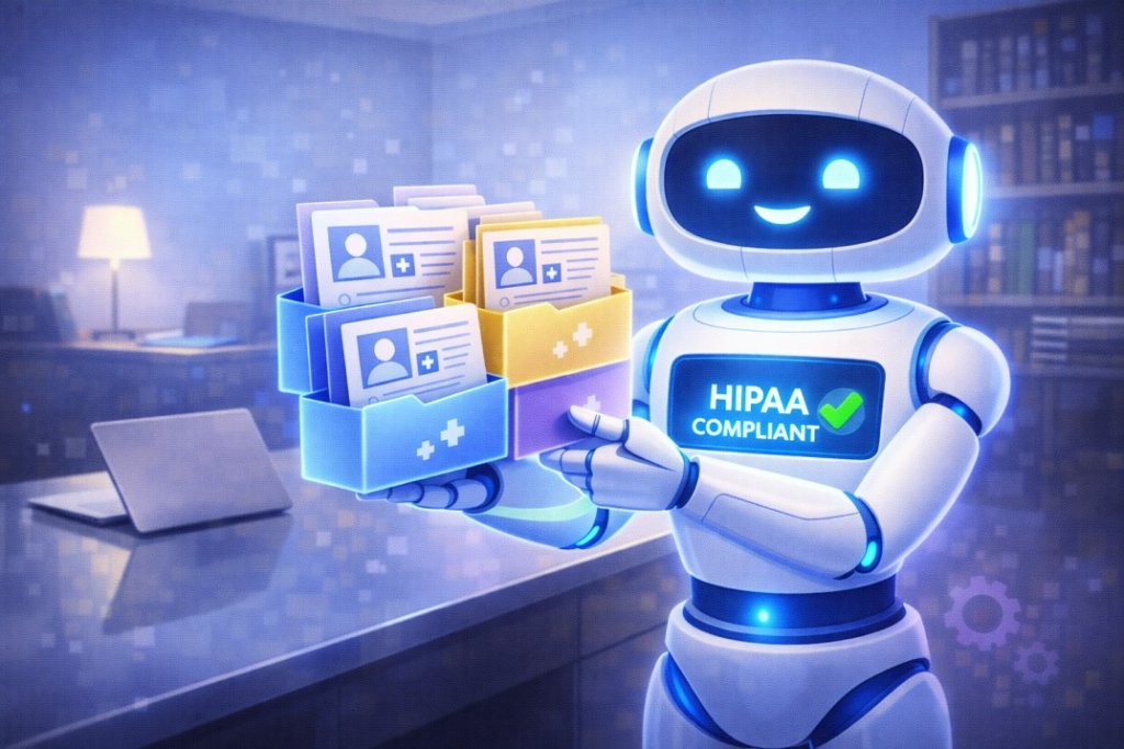 HIPAA-compliant robot assistant in law office